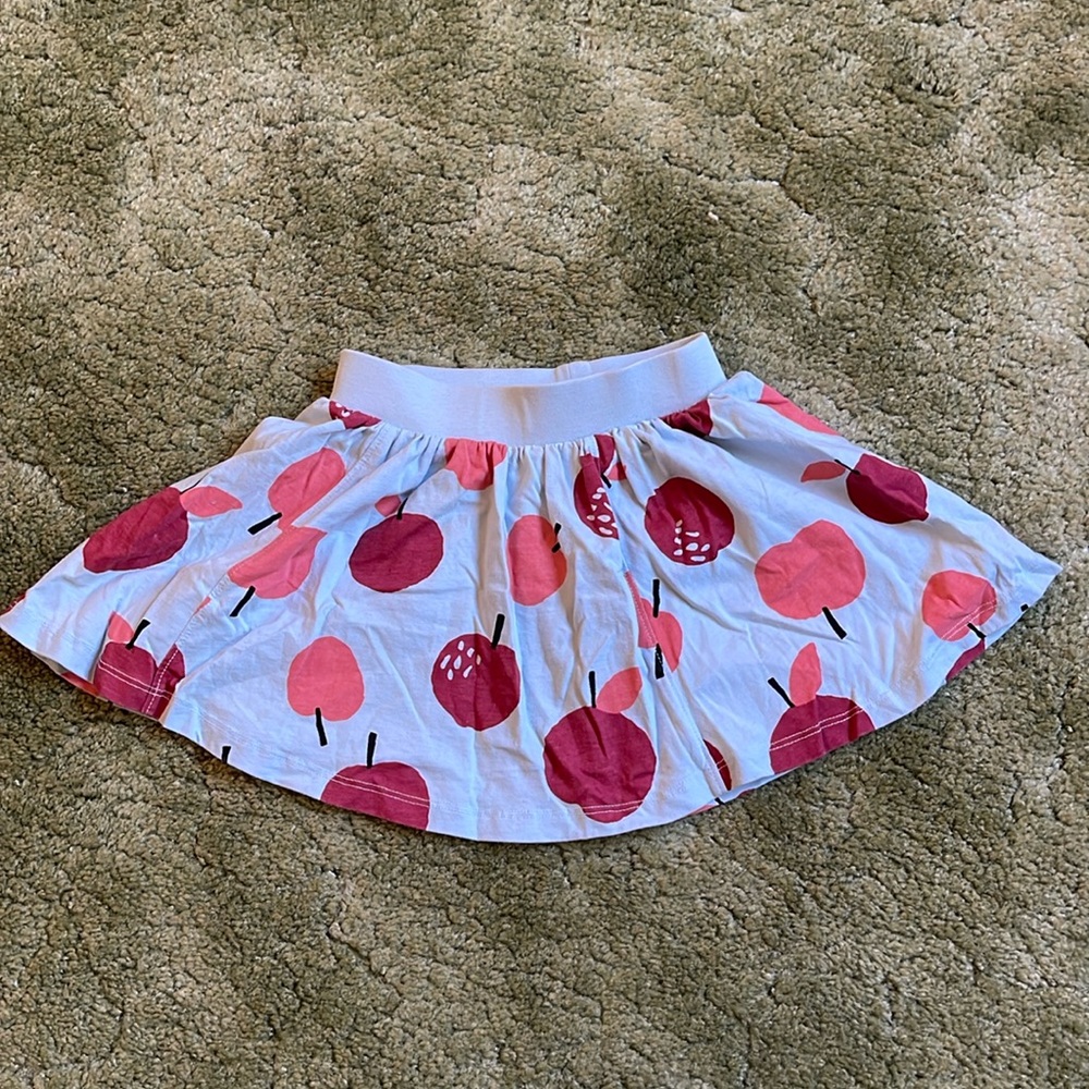 Tea mini skirt fruit apples elastic waist size 3